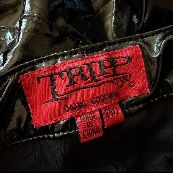 NEW TRIPP NYC Black Vinyl Rage Bondage Pants Size 25 - Picture 13 of 14